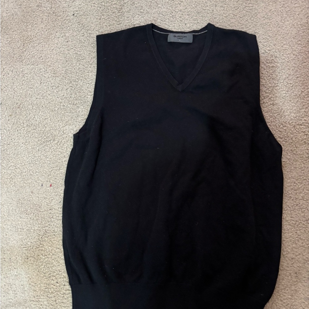 Burton Charcoal V-Neck Sweater Vest